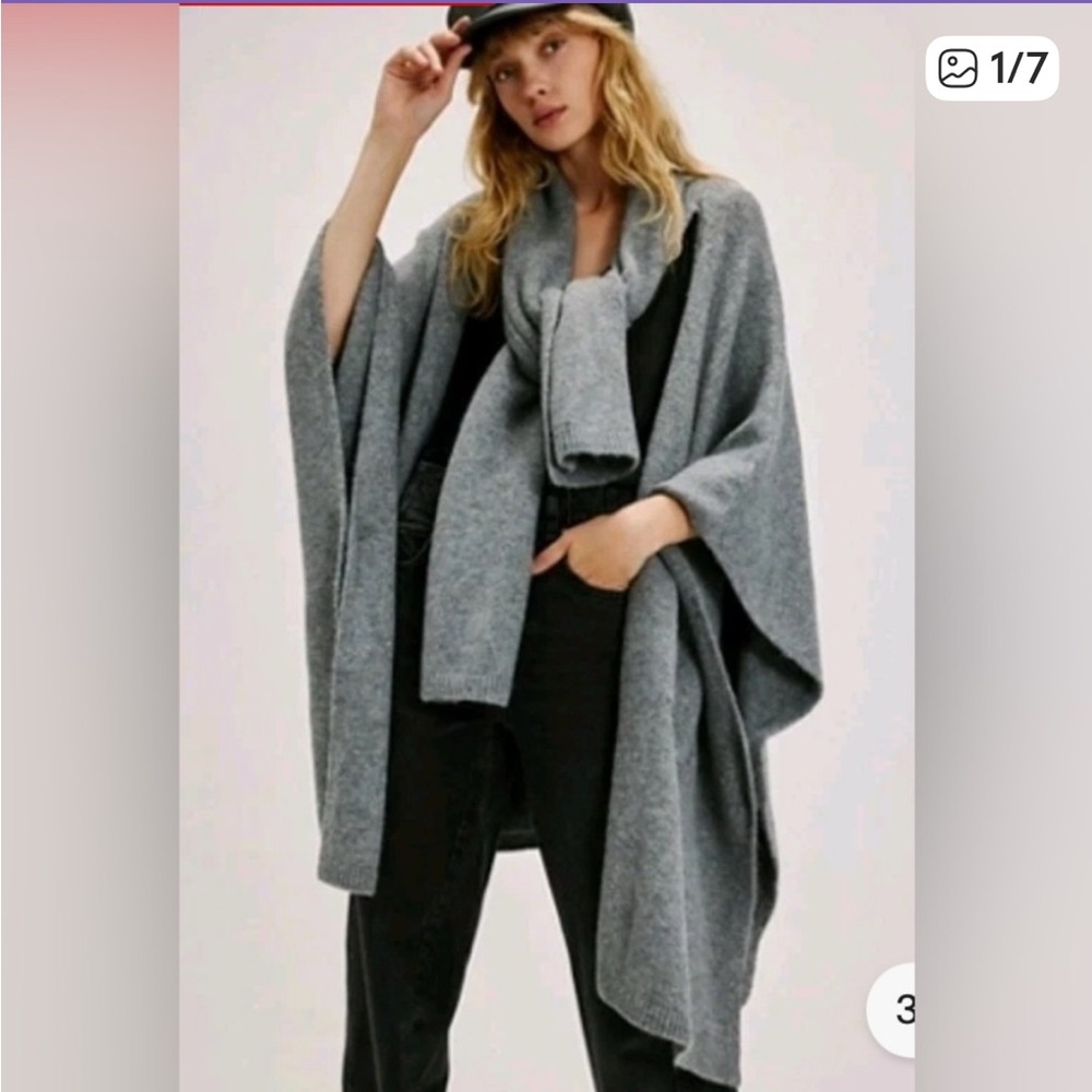 NWOT FREE PEOPLE Ellie Scarf Wrap Duster - Picture 4 of 7